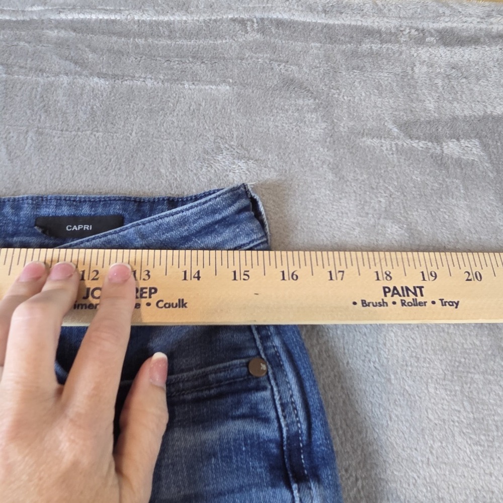 Judy Blue Mid Rise Dark Wash Cuffed Capri Denim Jeans  SIZE 13/31 - Picture 5 of 7